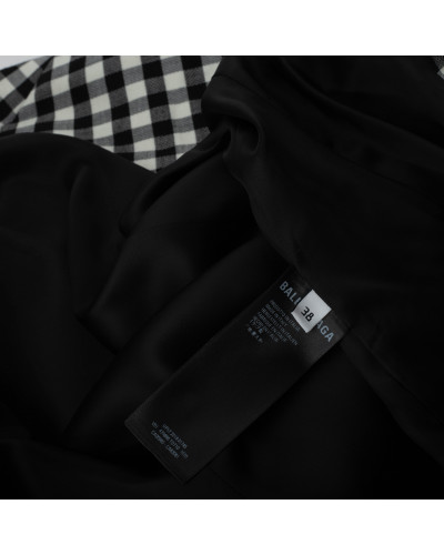 Balenciaga Marynarka czarno-białą kratę