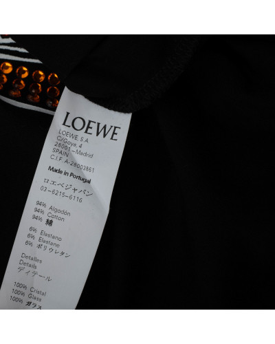 Loewe T-shirt czarny ze zdobieniem