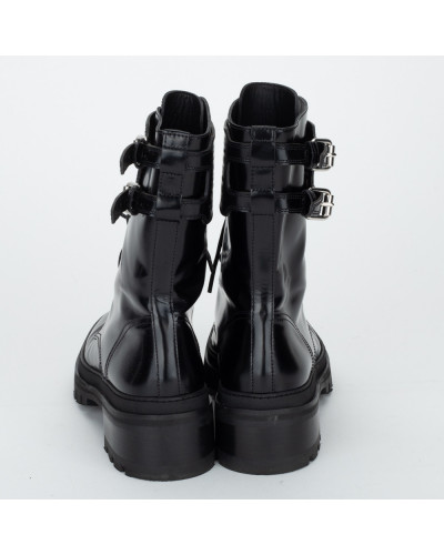 Alaïa czarne lakierowane botki
