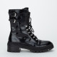 Alaïa czarne lakierowane botki