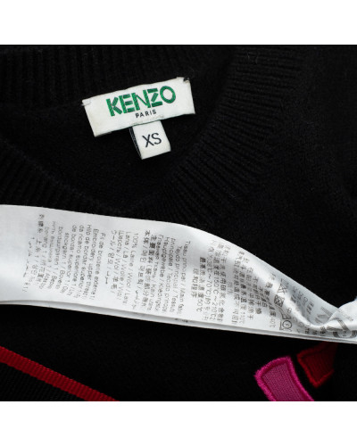 Kenzo Sweter czarny z logo