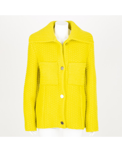 Bottega Veneta Ubranie Kardigan w kolorze limonki