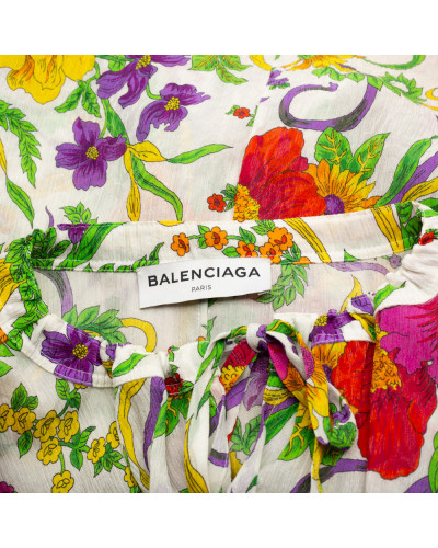 Balenciaga Ubranie Szeroka bluzka w kwiaty