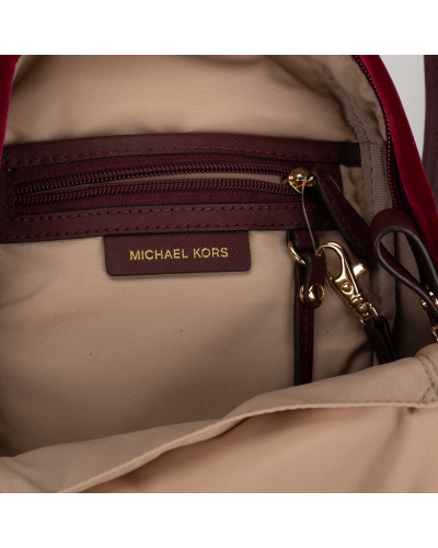 Michael Kors Bordowy aksamitny plecak