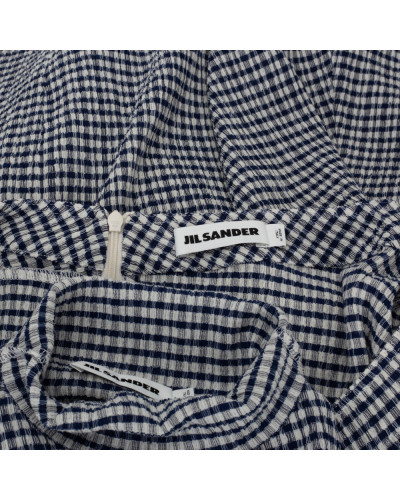 Jil Sander Ubranie komplet w kratę granatowo-biała