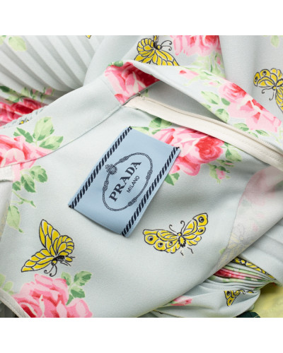 Prada Sukienka plisowana w kwiaty