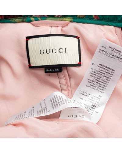 Gucci zielony płaszcz w kwiaty