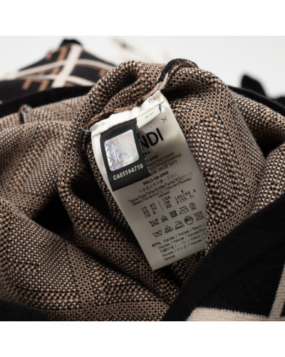 Fendi sukienka czarna w logo