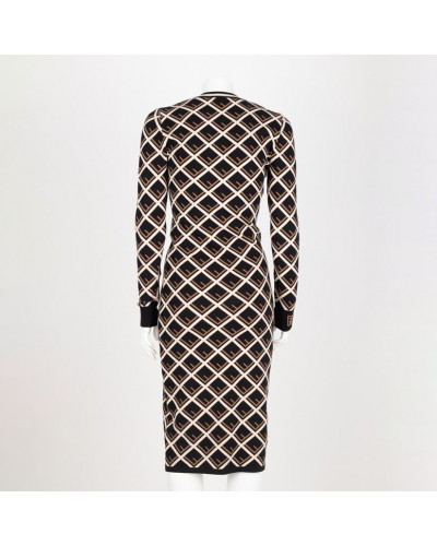 Fendi sukienka czarna w logo
