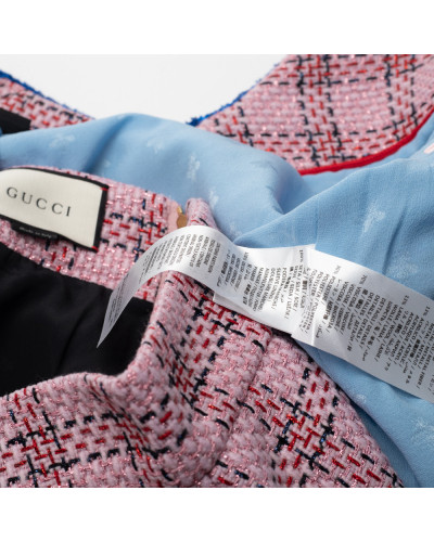 Gucci różowy komplet w pepitkę