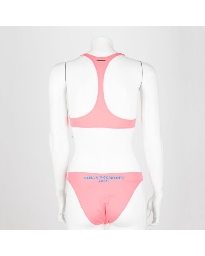 Stella McCartney różowy w niebieskie logo