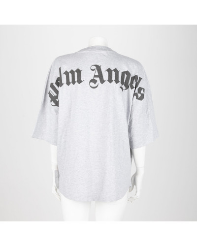 Palm Angels T-shirt szary z logo