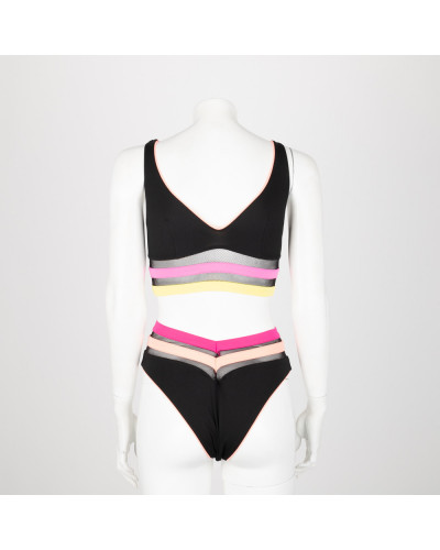 Agent Provocateur czarny kostium z siateczka