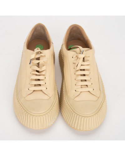 Jil Sander Buty bezowe na platformie