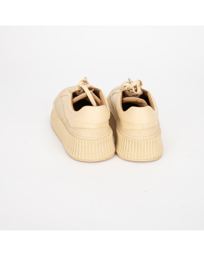 Jil Sander Buty bezowe na platformie