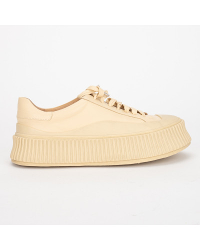Jil Sander Buty bezowe na platformie