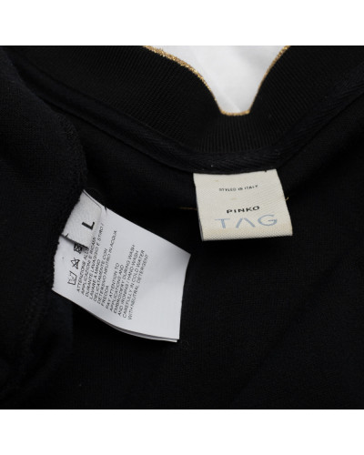 Pinko Bluza czarna aksamitna