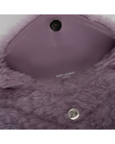 Saint Laurent  Kopertówka fioletowa futro