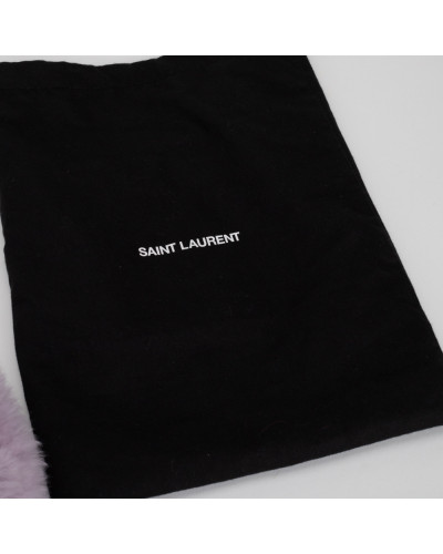 Saint Laurent  Kopertówka fioletowa futro