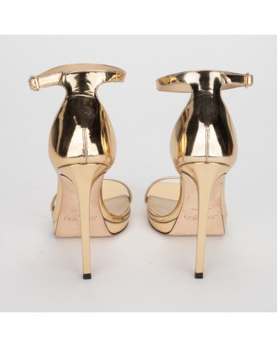 Jimmy Choo Sandały złote