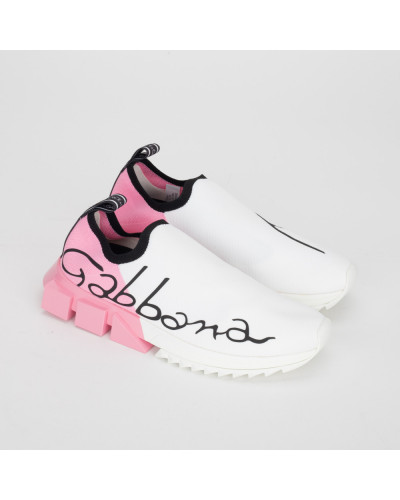Dolce & Gabbana Buty sportowe biało różowe