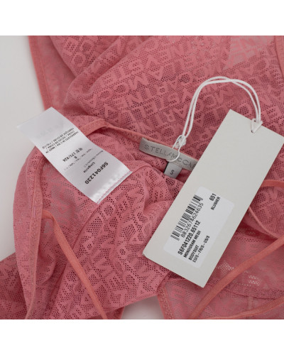 Stella McCartney różowe koronkowe body