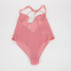 Stella McCartney różowe koronkowe body