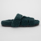 Hermes Buty zielone futrzane