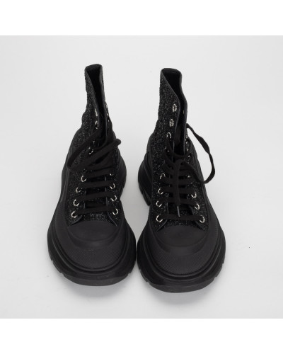 Alexander McQueen Zimowce czarne cekinowe