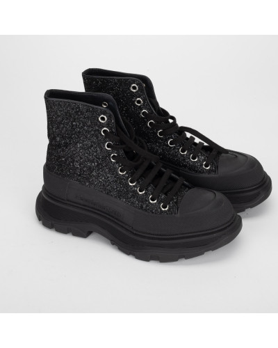 Alexander McQueen Zimowce czarne cekinowe