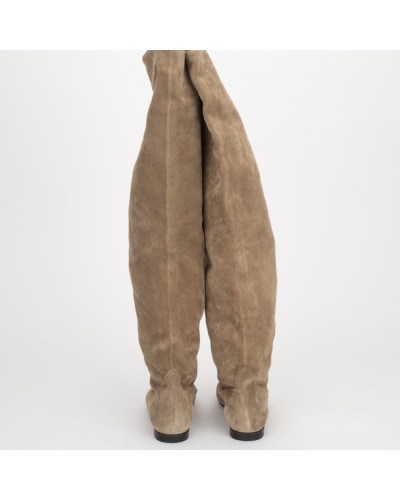 Isabel Marant Kozaki zamszowe khaki