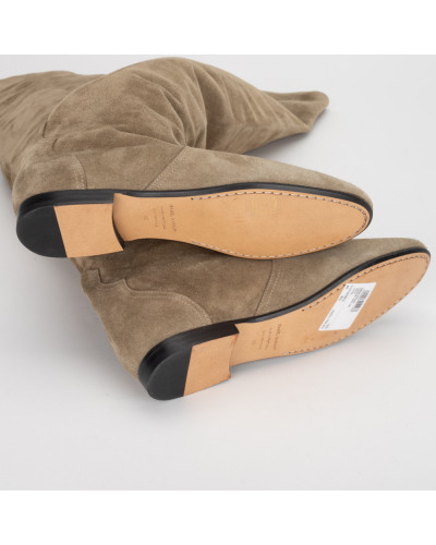 Isabel Marant Kozaki zamszowe khaki