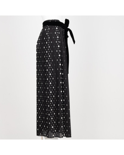 The Kooples Spódnica czarna w grochy