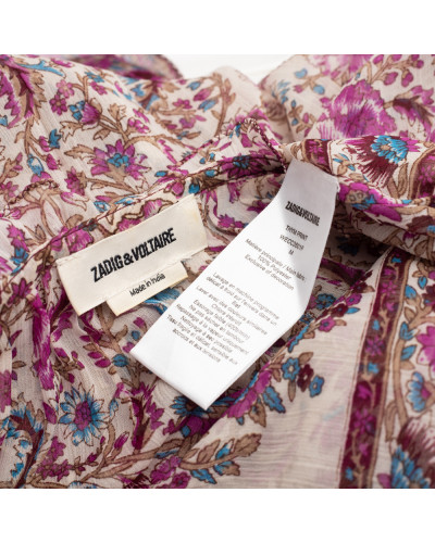 Zadig & Voltaire Bluzka fiolet z kwiatkami