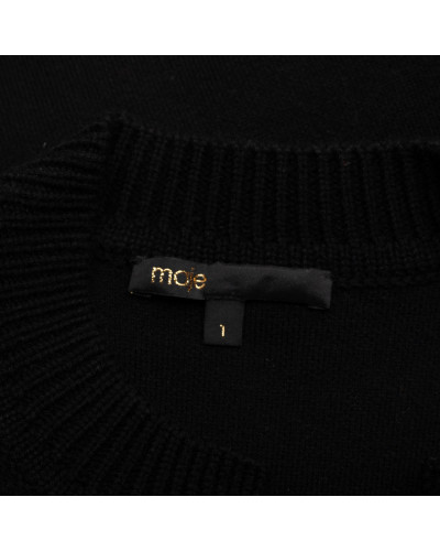 Maje Sweter czarny z guzikami