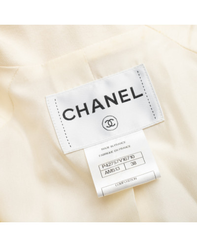 Chanel kremowy płaszcz
