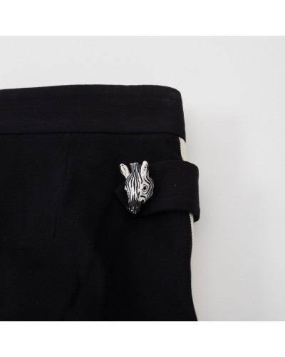 Dolce & Gabbana Spodnie czarne z zebrami