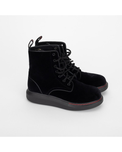 Alexander McQueen Buty czarne aksamitne