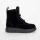 Alexander McQueen Buty czarne aksamitne