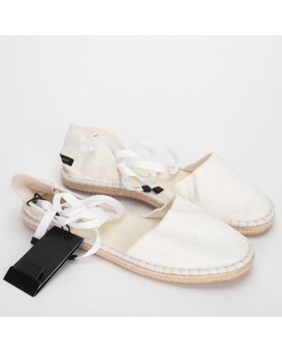 Armani Espadryle białe wiązane
