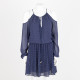 Michael Kors Sukienka granatowa w grochy