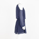 Michael Kors Sukienka granatowa w grochy