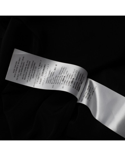 Alexander McQueen Sukienka czarna ze zdobionymi rękawami