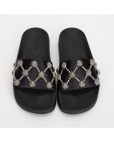Balmain Klapki czarne