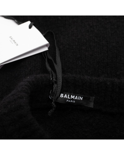 Balmain Sweter czrany z guzikami