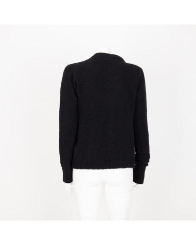 Balmain Sweter czrany z guzikami