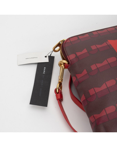 Marc Jacobs bordowa torba w napisy