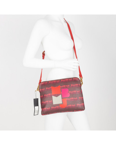 Marc Jacobs bordowa torba w napisy