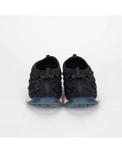 Dior Buty czarne sneakersy ze zdobieniami