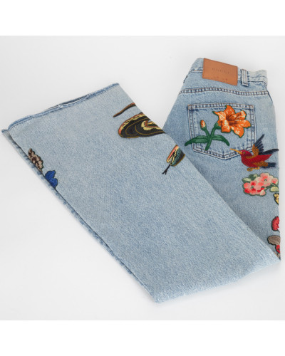 Gucci jeansy z haftem